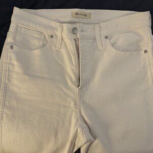 EUC Madewell White jeans - 10" High-rise skinny (31P)